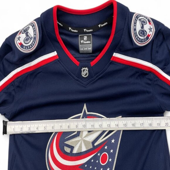 NEW Columbus Blue Jackets NHL Hockey Licensed SEWN Fanatics Youth Jersey L/XL - Picture 6 of 12